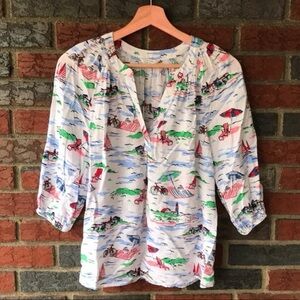 Crown & Ivy Multicolor Printed Blouse